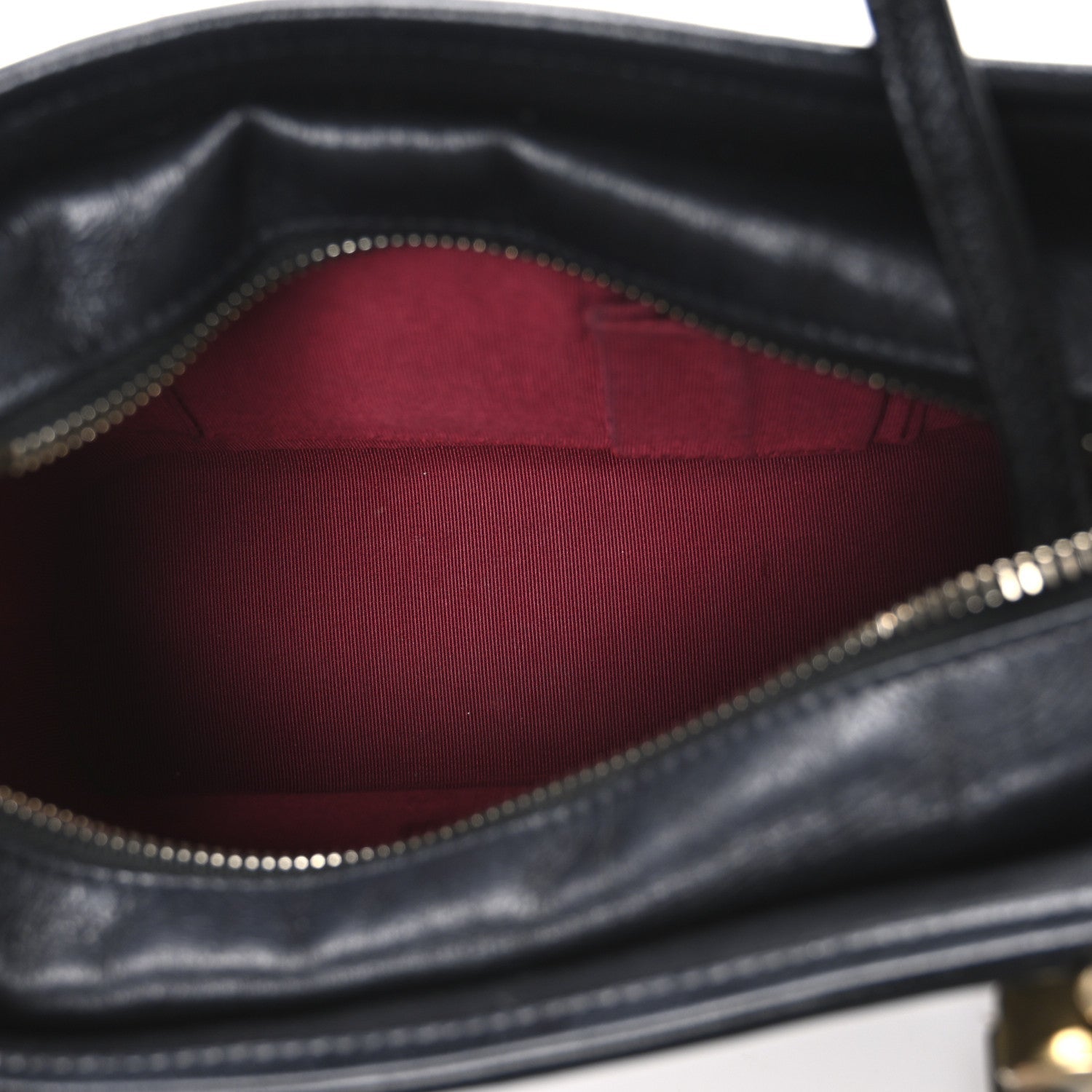 Aged Calfskin Quilted Small Gabrielle Hobo Black