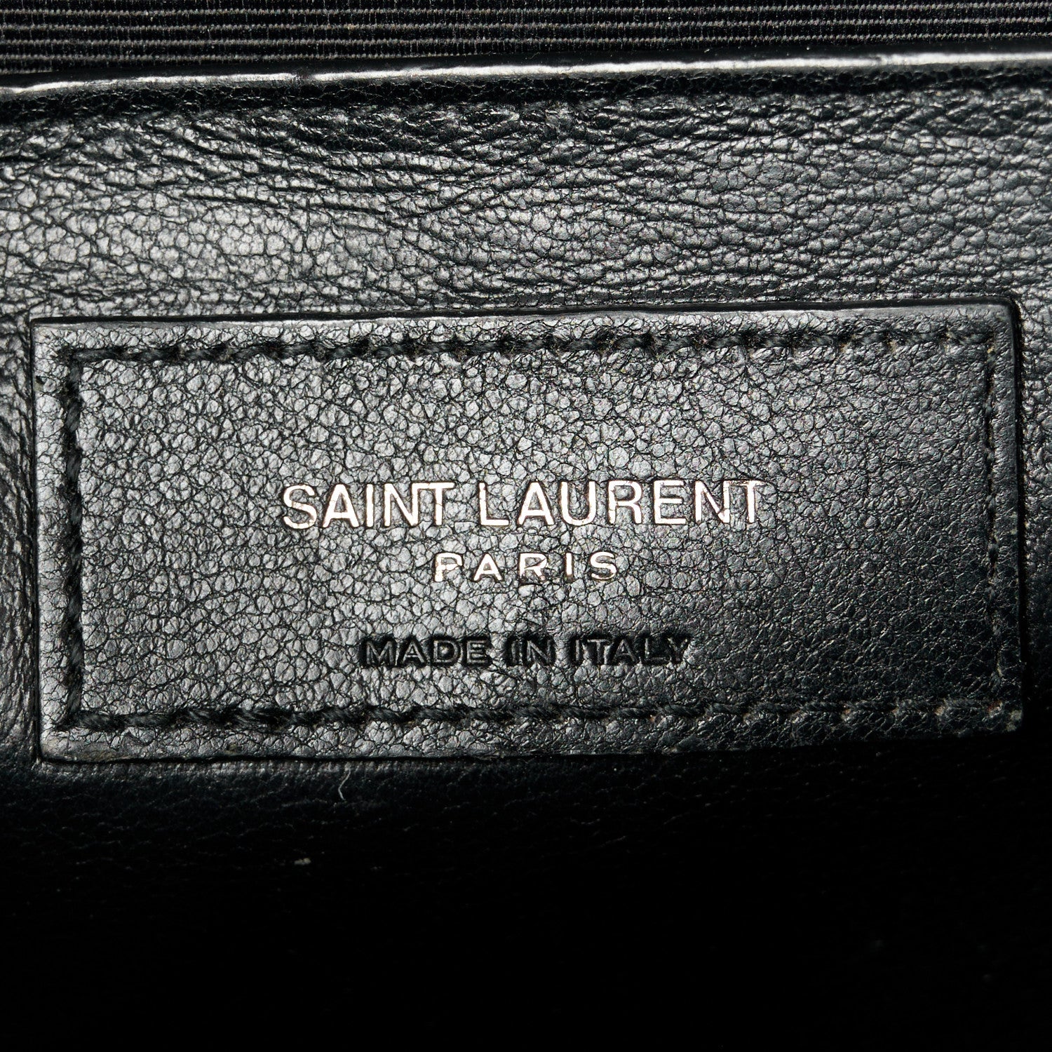 Grain De Poudre Textured Mixed Matelasse Triquilt Medium Monogram Monochrome Satchel Black