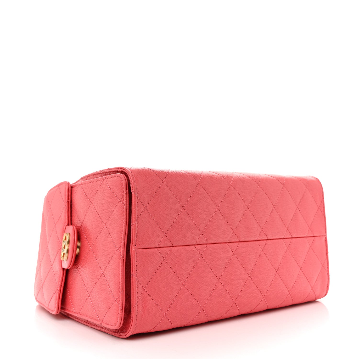 Caviar Quilted Small Chanel 25 Handbag Coral