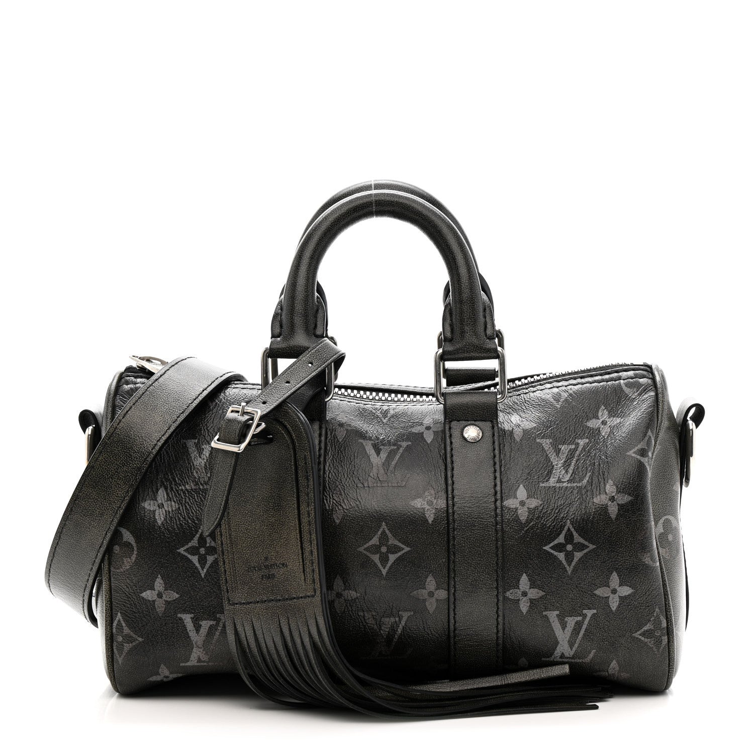 Brushed Monogram Eclipse Keepall Bandouliere 25