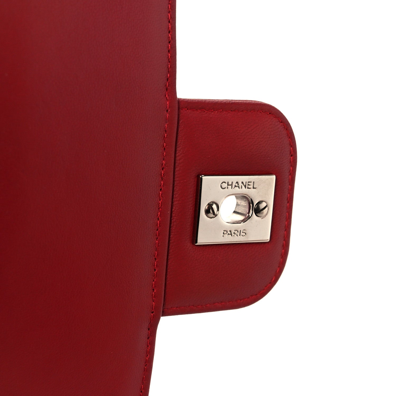 Lambskin Medium Coco Rider Flap Red