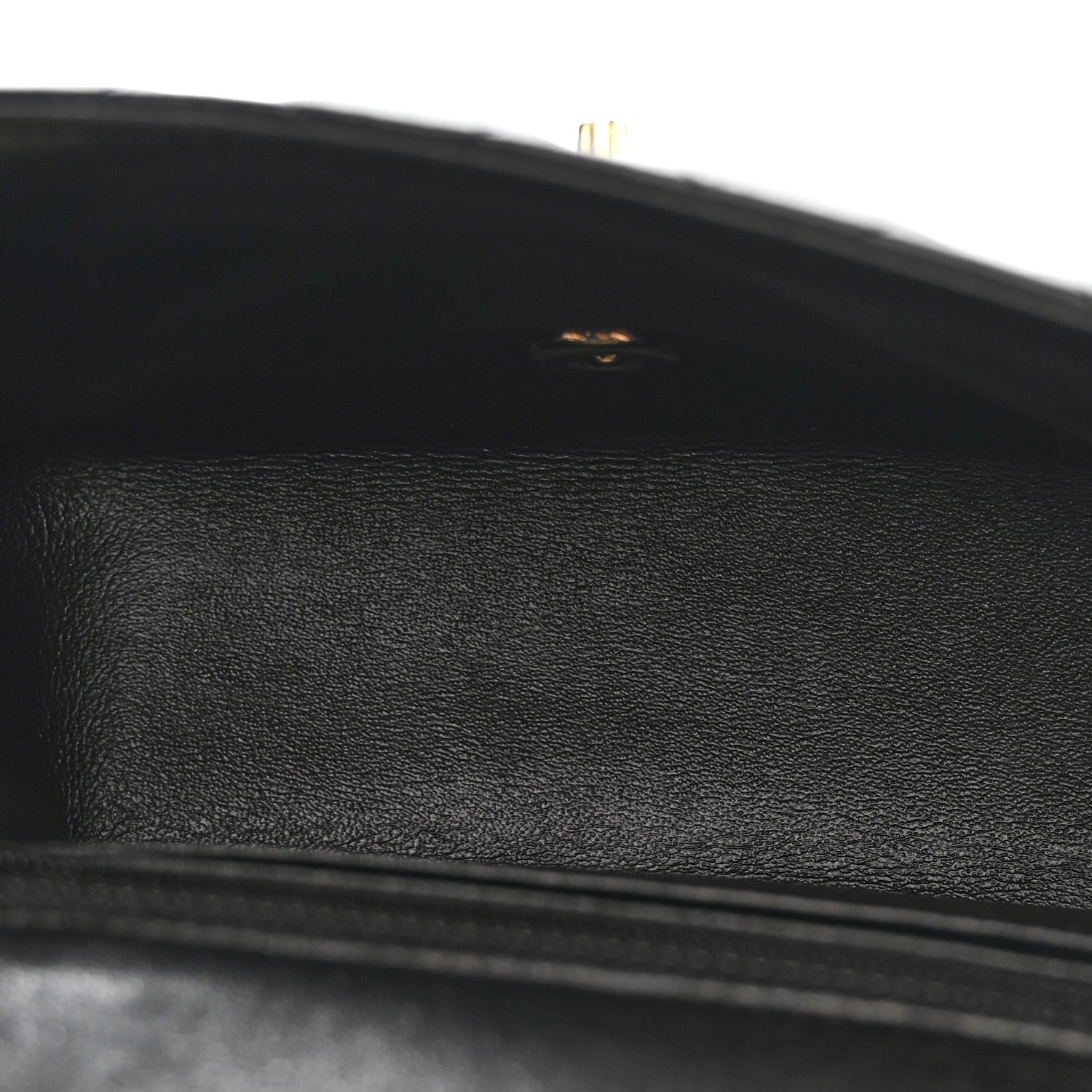 Lambskin Quilted Mini Square Flap Black
