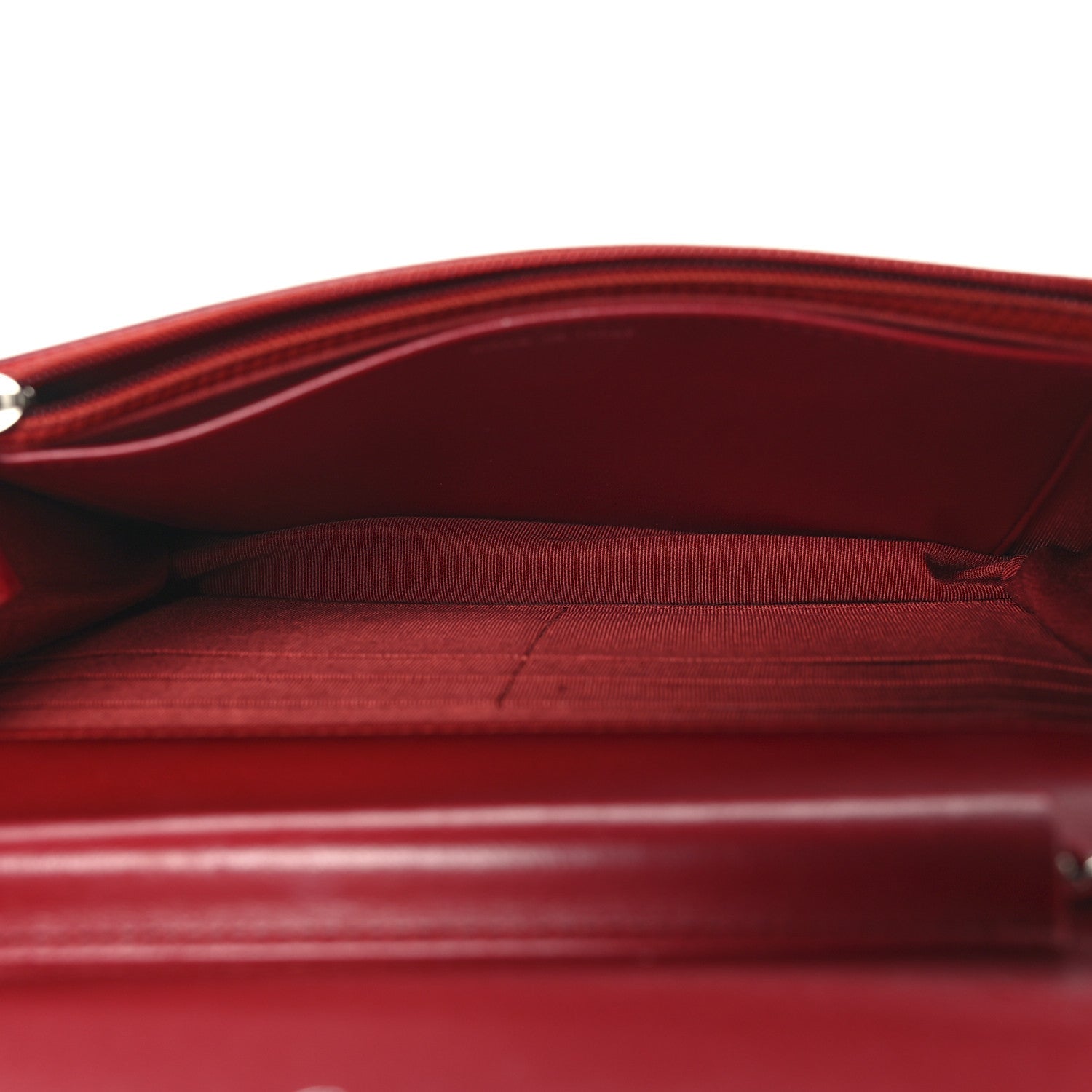 Lambskin Quilted Wallet On Chain WOC Red