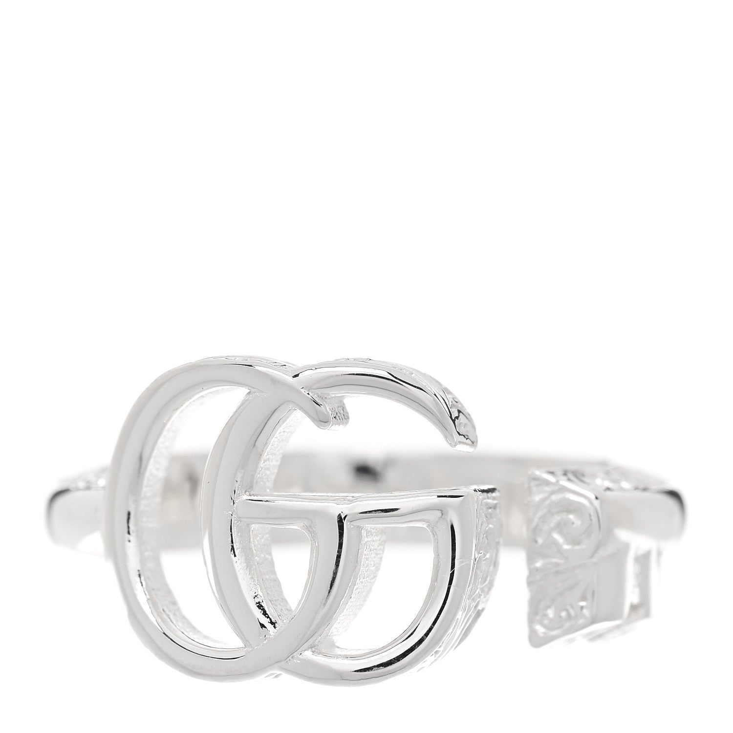 Sterling Silver GG Marmont Key Motif Ring 53 6.5