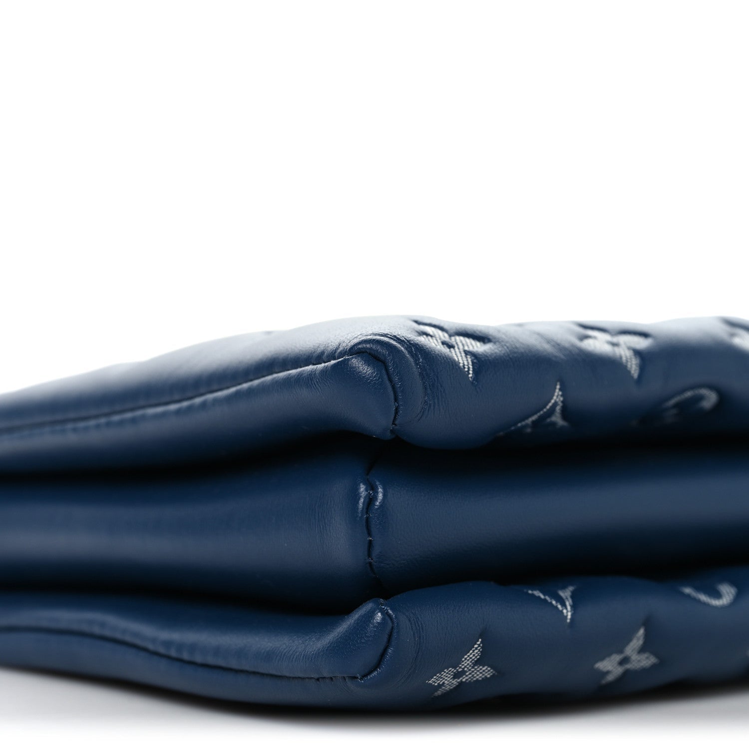 Lambskin Embossed Monogram Coussin PM Denim Blue