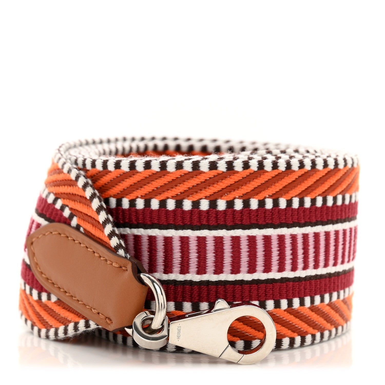 Toile Swift 50mm Sangle Cavale Shoulder Strap Orange Minium Rose Gold