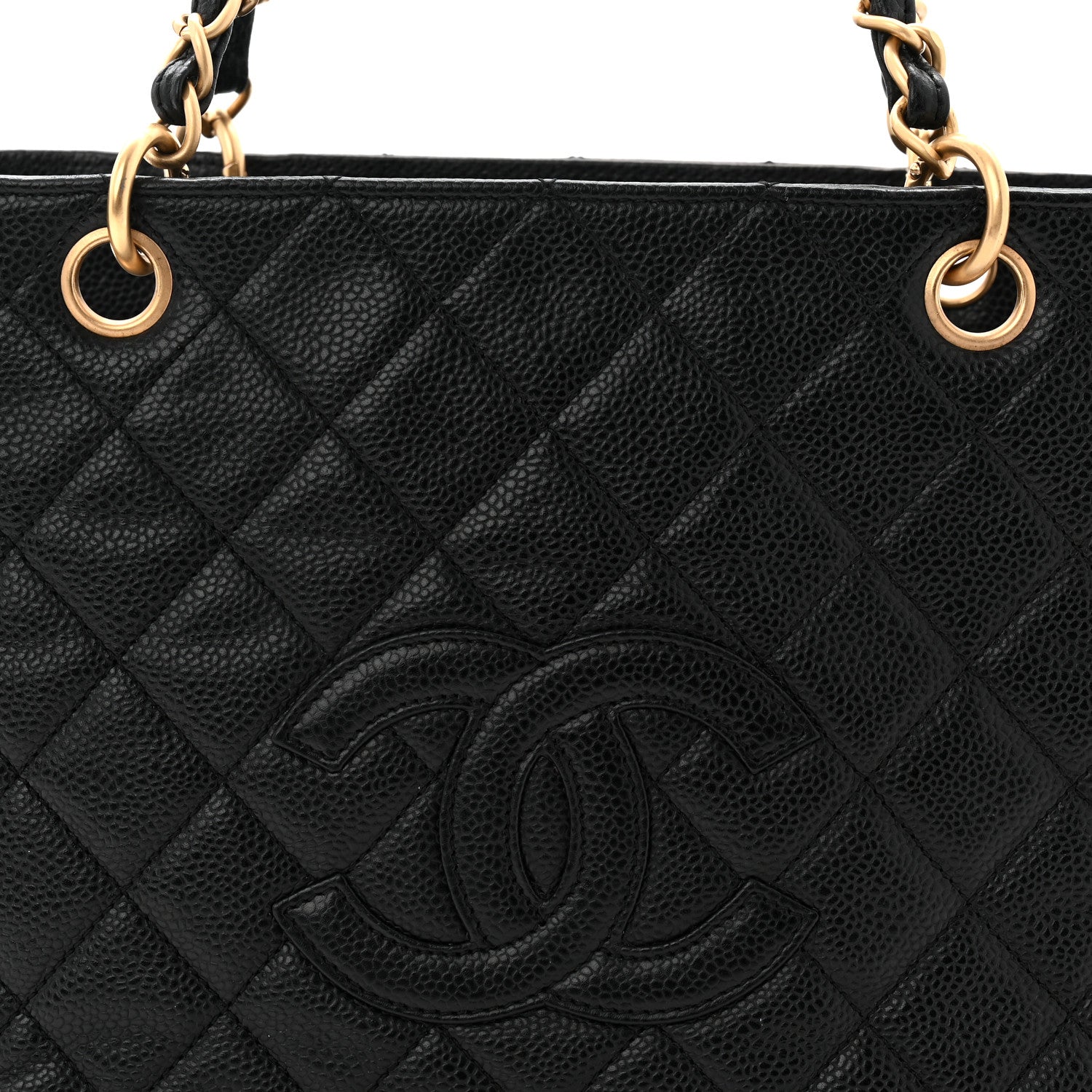 Caviar Quilted Petit Timeless Tote PTT Black