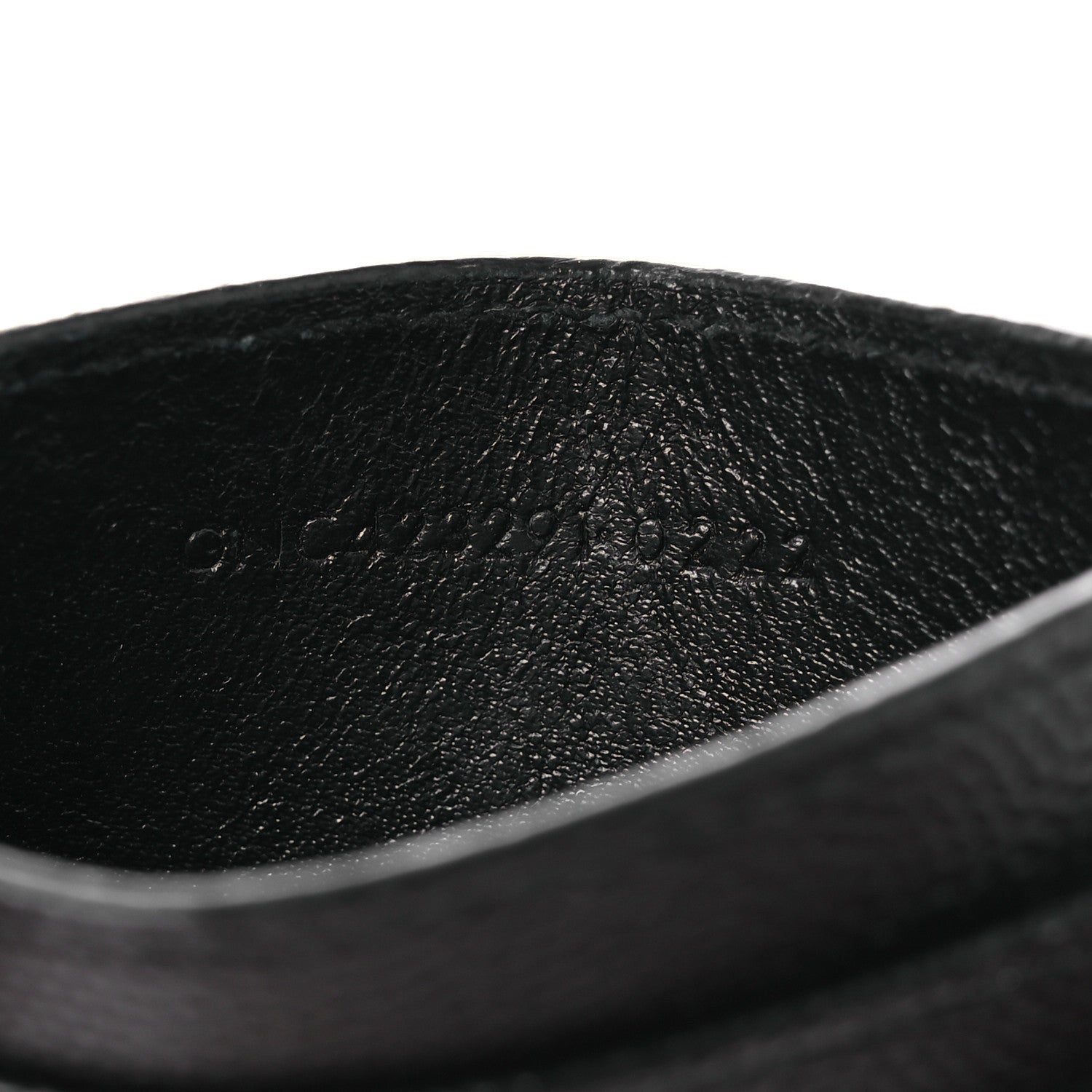 Grain De Poudre Matelasse Chevron Monogram Credit Card Case Black