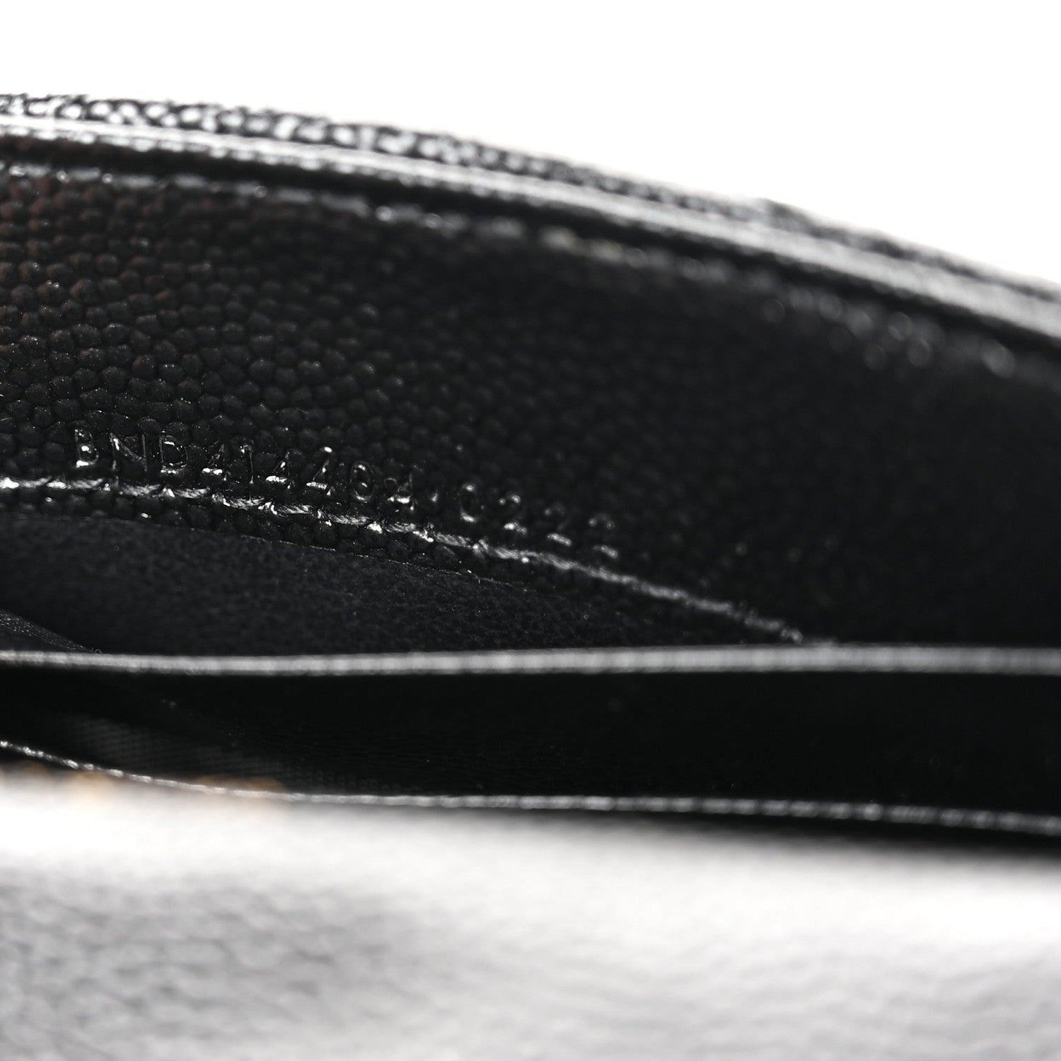 Grain De Poudre Matelasse Chevron Small Monogram Envelope Wallet Black