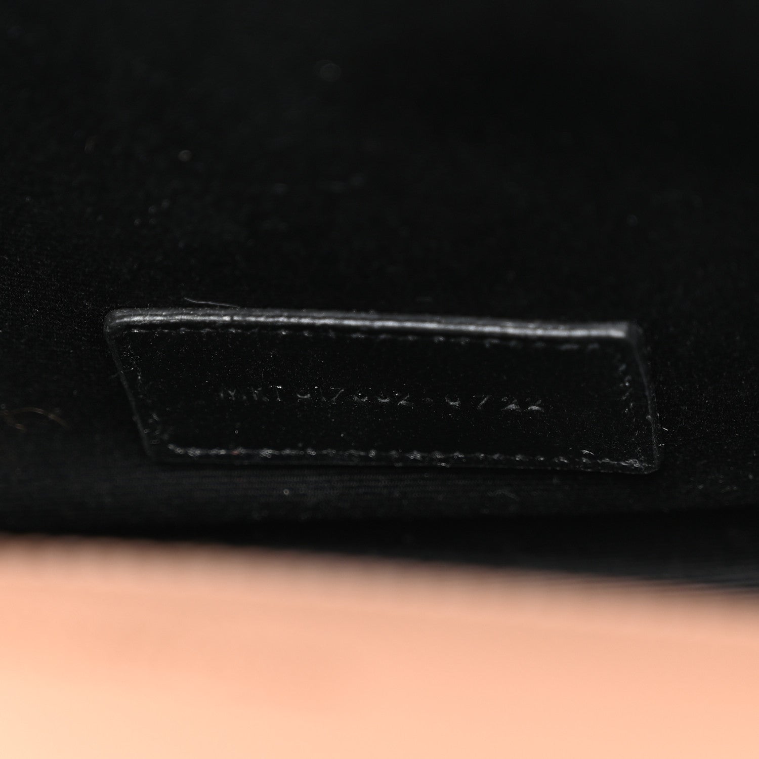 Grain De Poudre Matelasse Chevron Monogram Envelope Clutch Vintage Peach