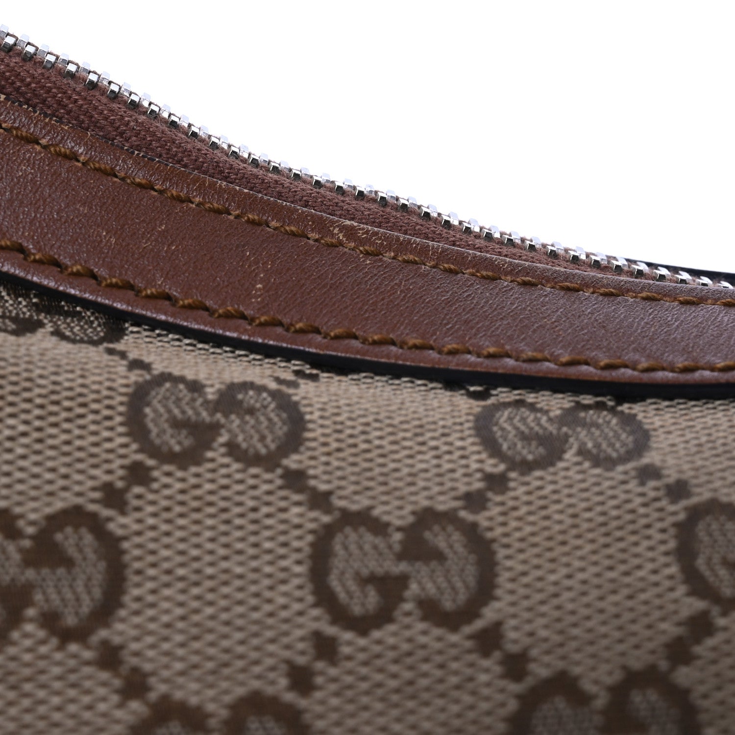 Monogram Medium Half Moon Hobo Brown