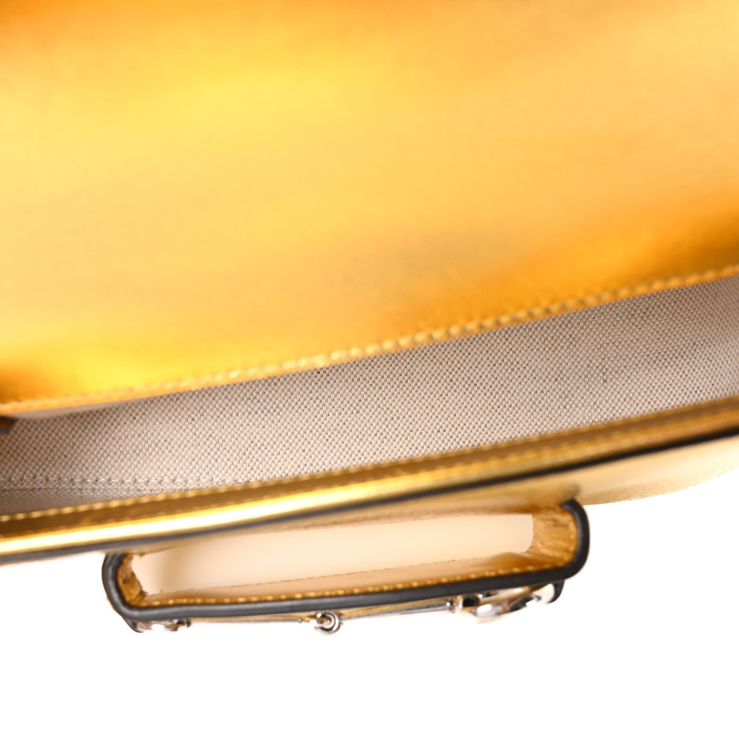 Metallic Calfskin Mini Horsebit 1955 Asymmetric Shoulder Bag Gold