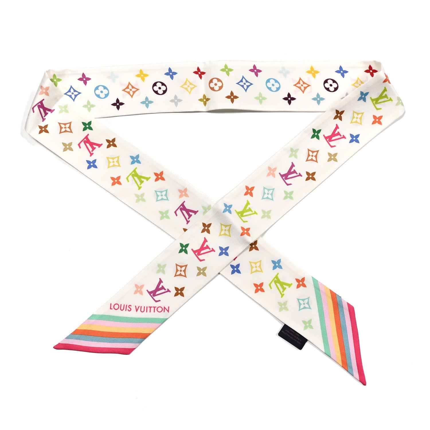 LV X TM Silk Monogram Multicolor BB Bandeau White