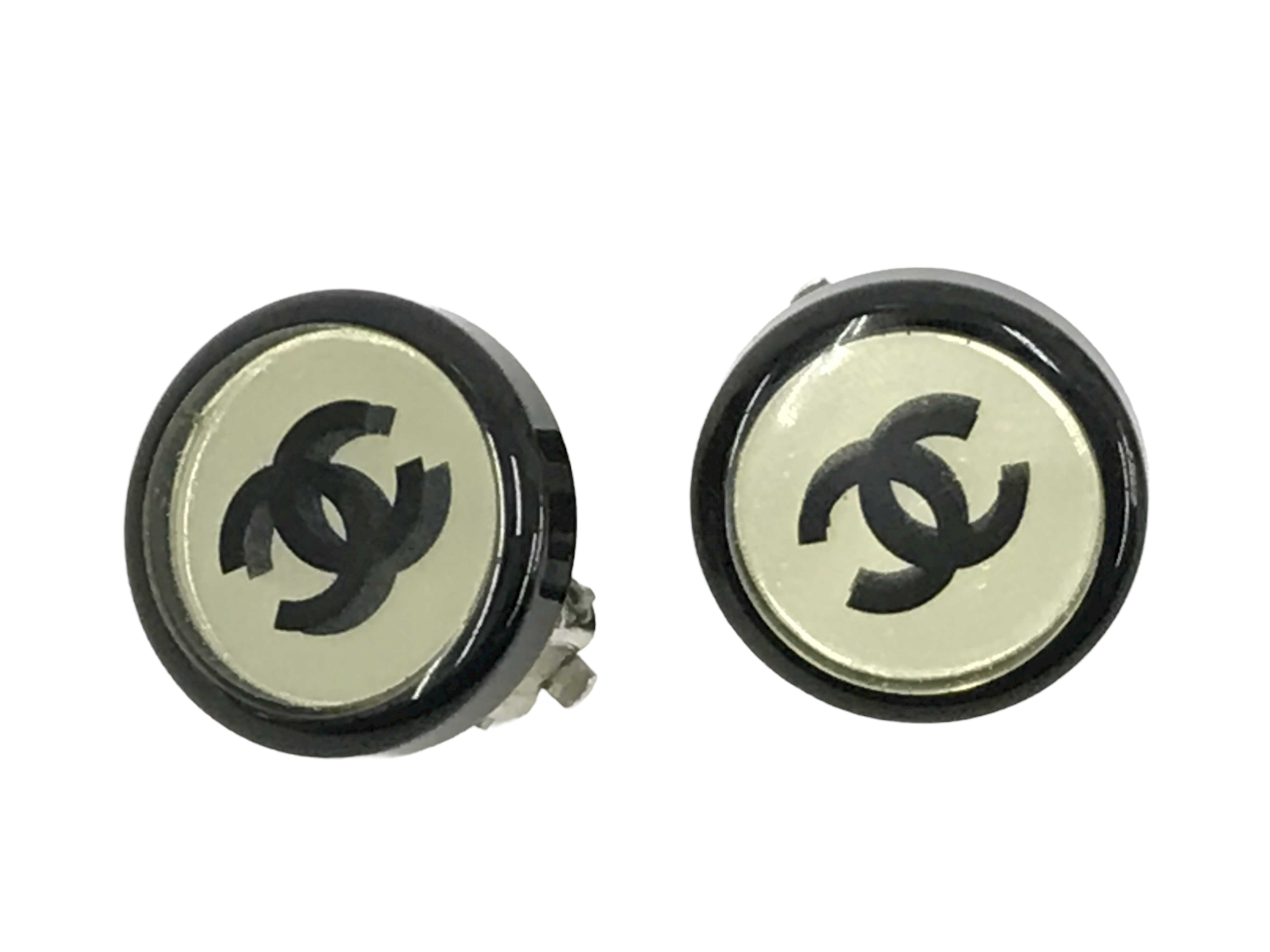 CC Mirror clipped earrings