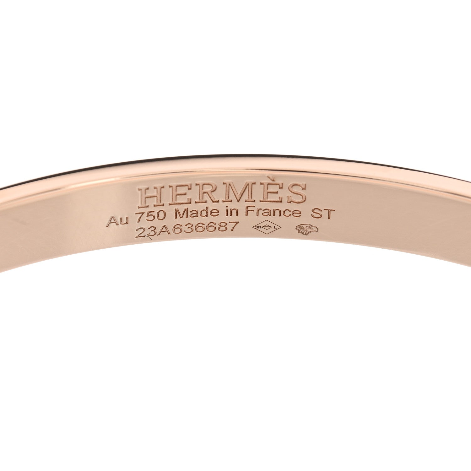 18K Rose Gold Diamond PM H D'Ancre Bracelet ST