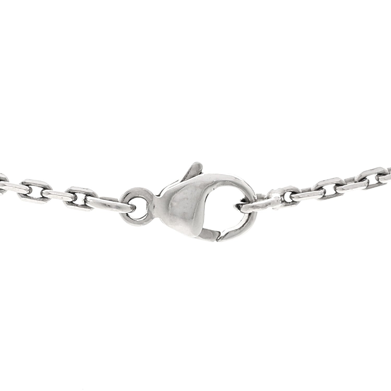 Lacquered Palladium Mini Pop H Pendant Necklace White