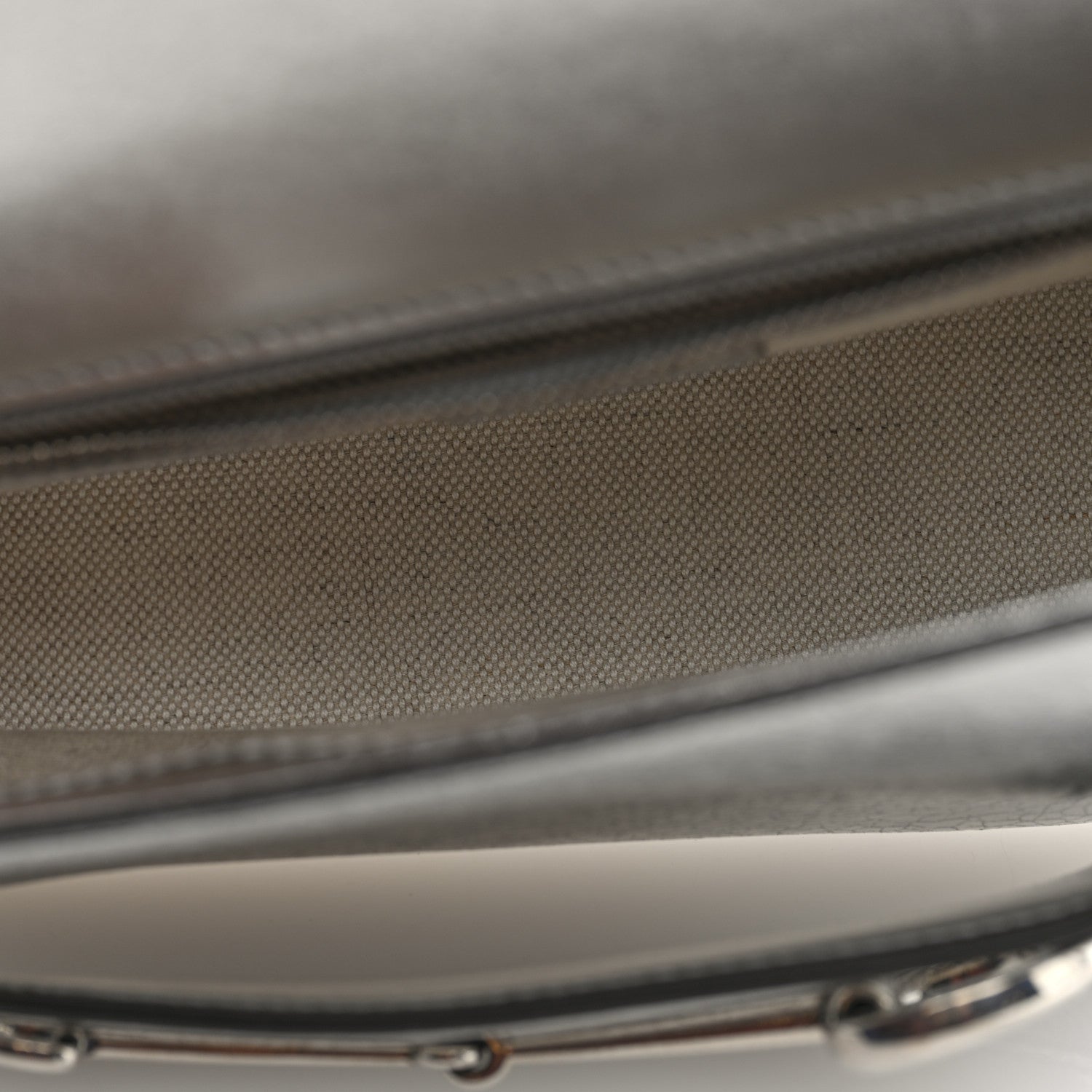 Metallic Calfskin Small Horsebit 1955 Asymmetric Shoulder Bag Silver