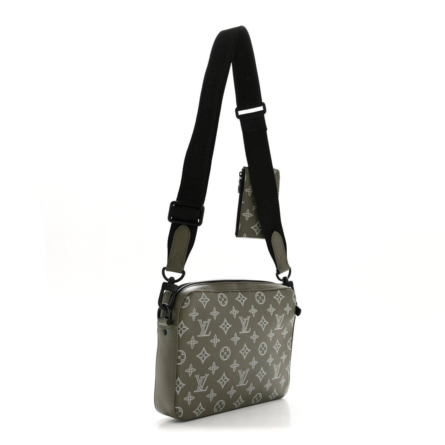 Monogram Shadow G65 Trio Messenger Olive Green