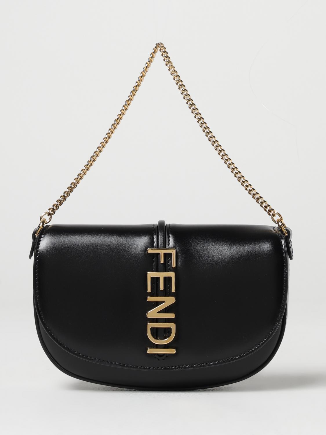 Fendigraphy Leather Chain Wallet