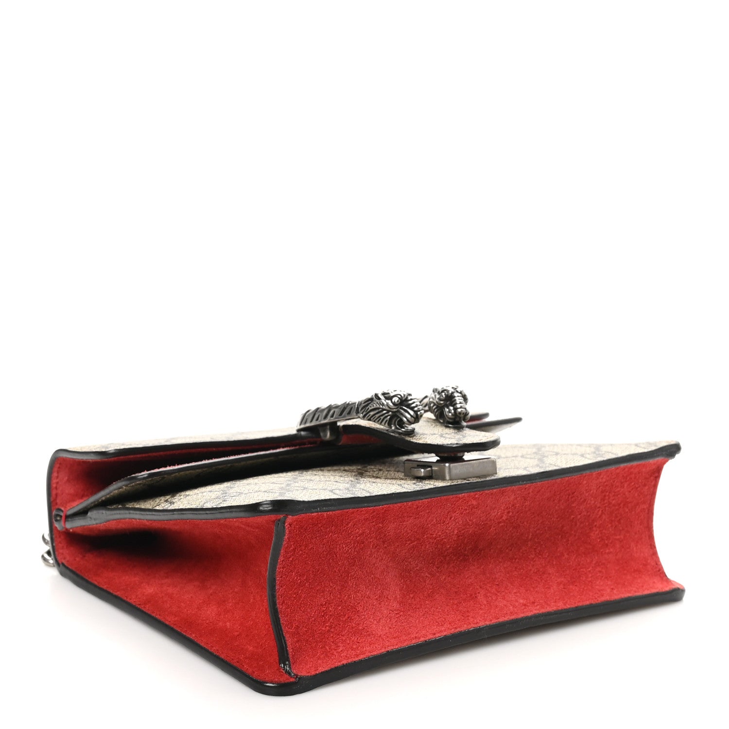 GG Supreme Monogram Mini Dionysus Shoulder Bag Hibiscus Red