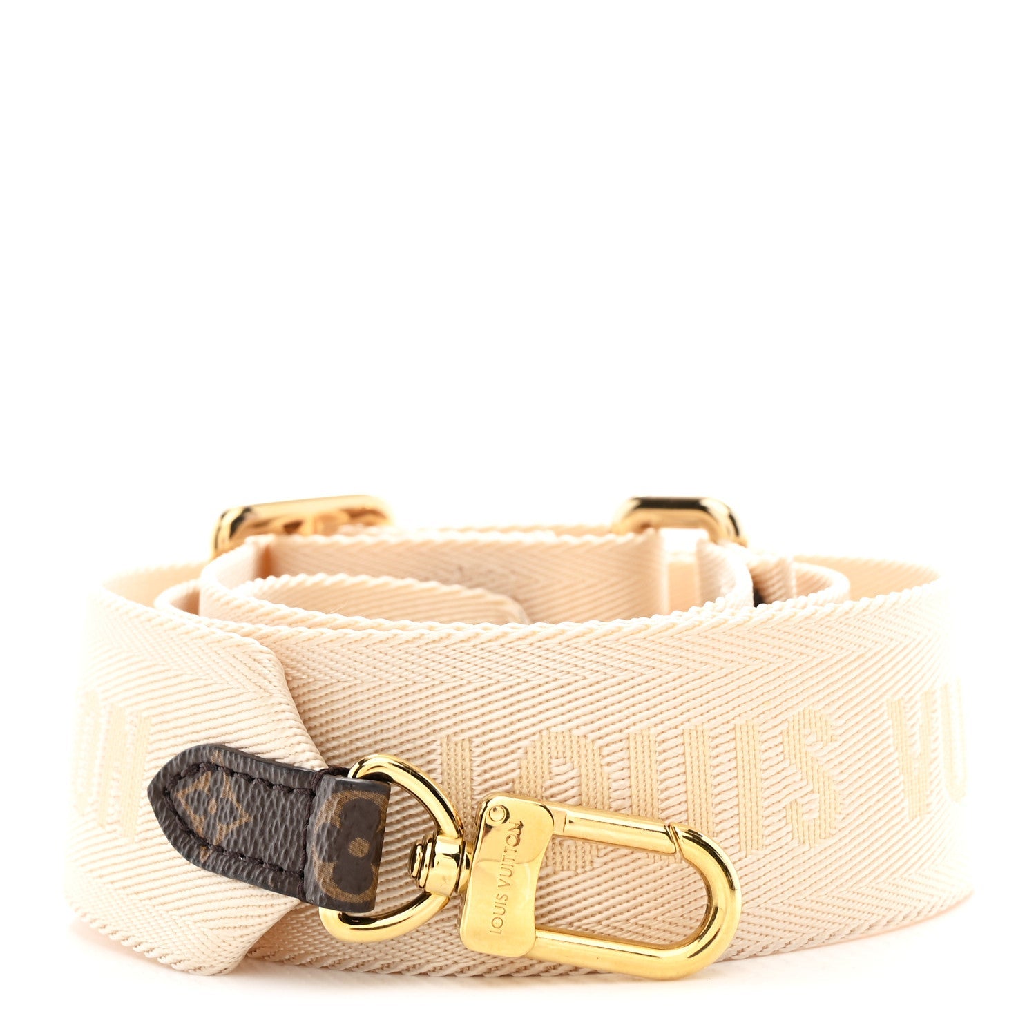 Jacquard Monogram Adjustable Shoulder Strap New Creme