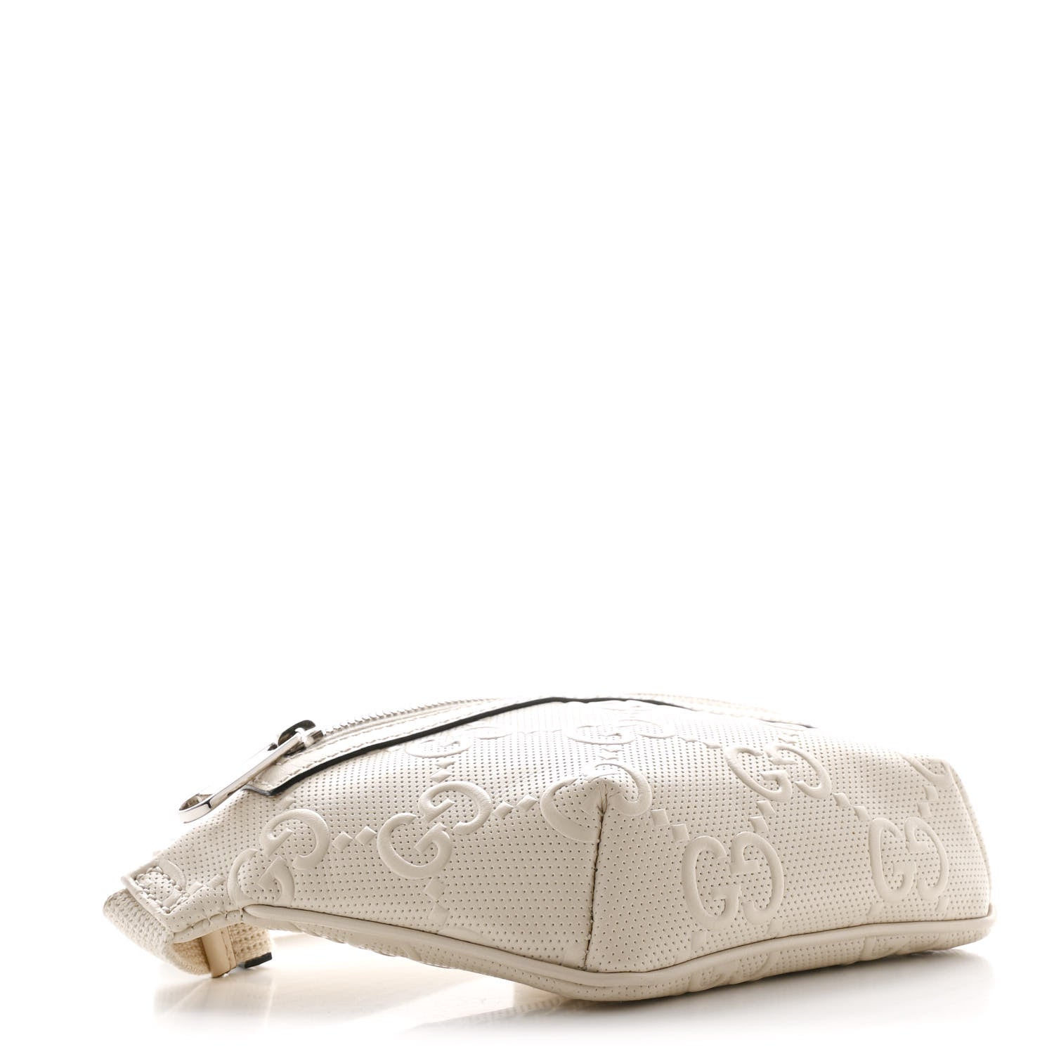 Calfskin GG Tennis Embossed Belt Bag Mystic White