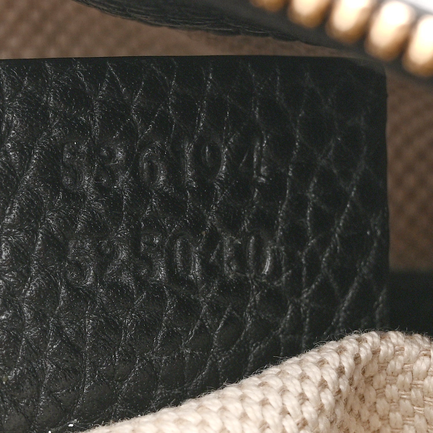 Pebbled Calfskin Large Soho Hobo Black