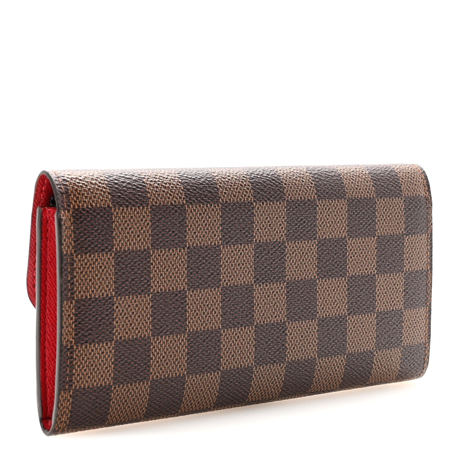 Damier Ebene Emilie Wallet Red