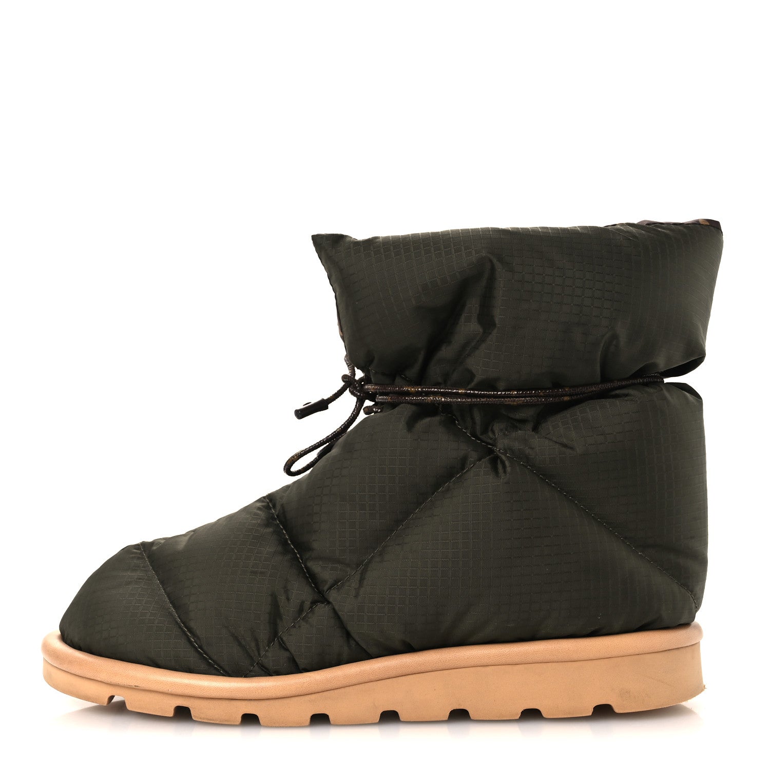 Nylon Monogram Pillow Comfort Ankle Boot 40 Khaki