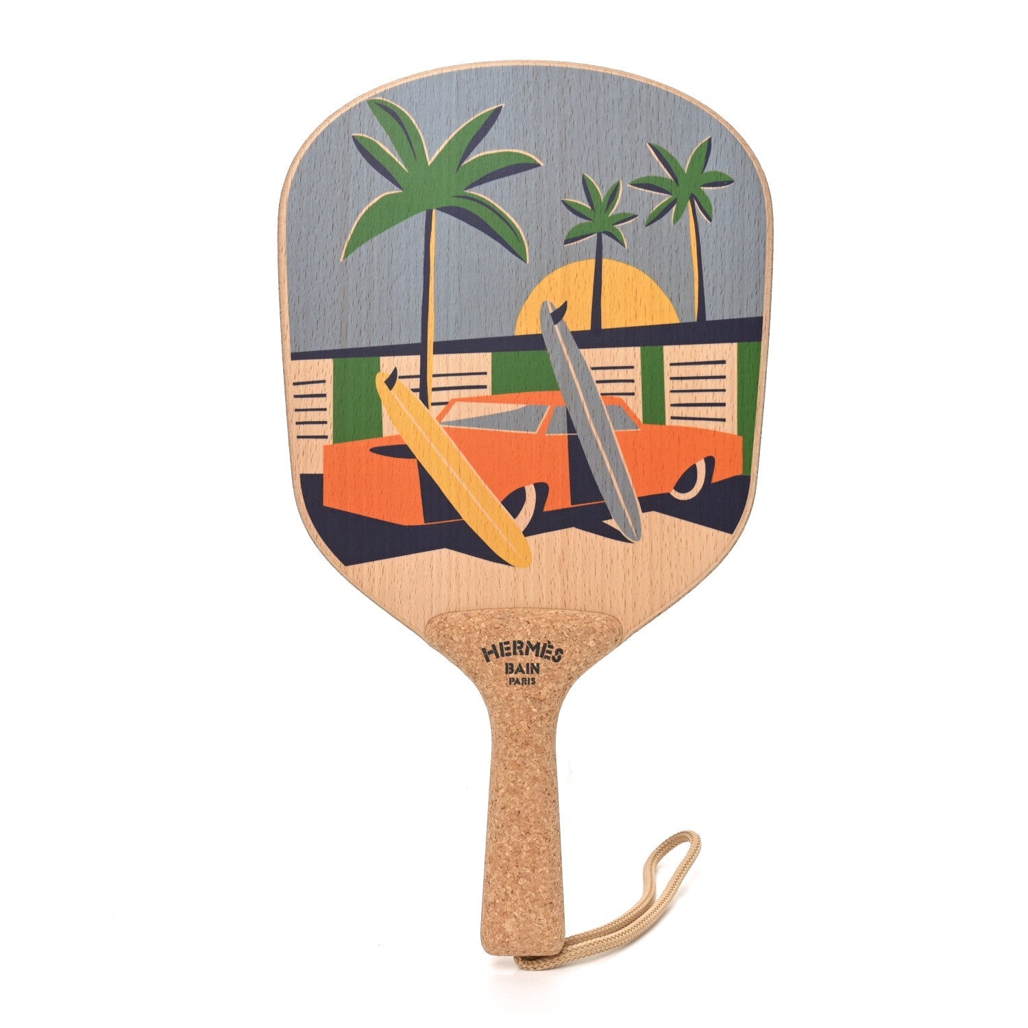Beechwood Cork Apres La Vague Beach Racket Set Natural Multicolor