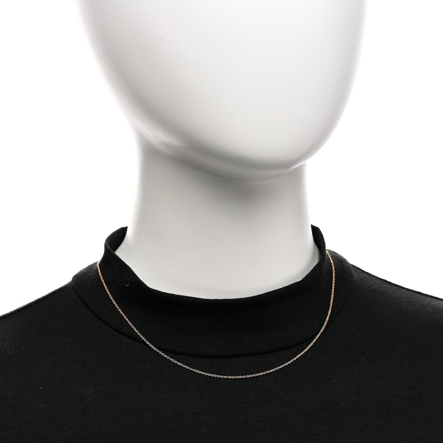 18K Yellow Gold Chain Necklace 16"