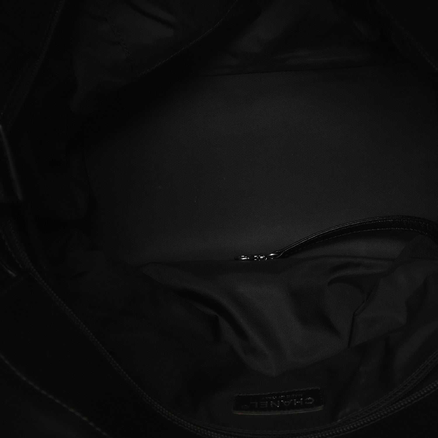 Coated Canvas Quilted Large Paris Biarritz Tote Black