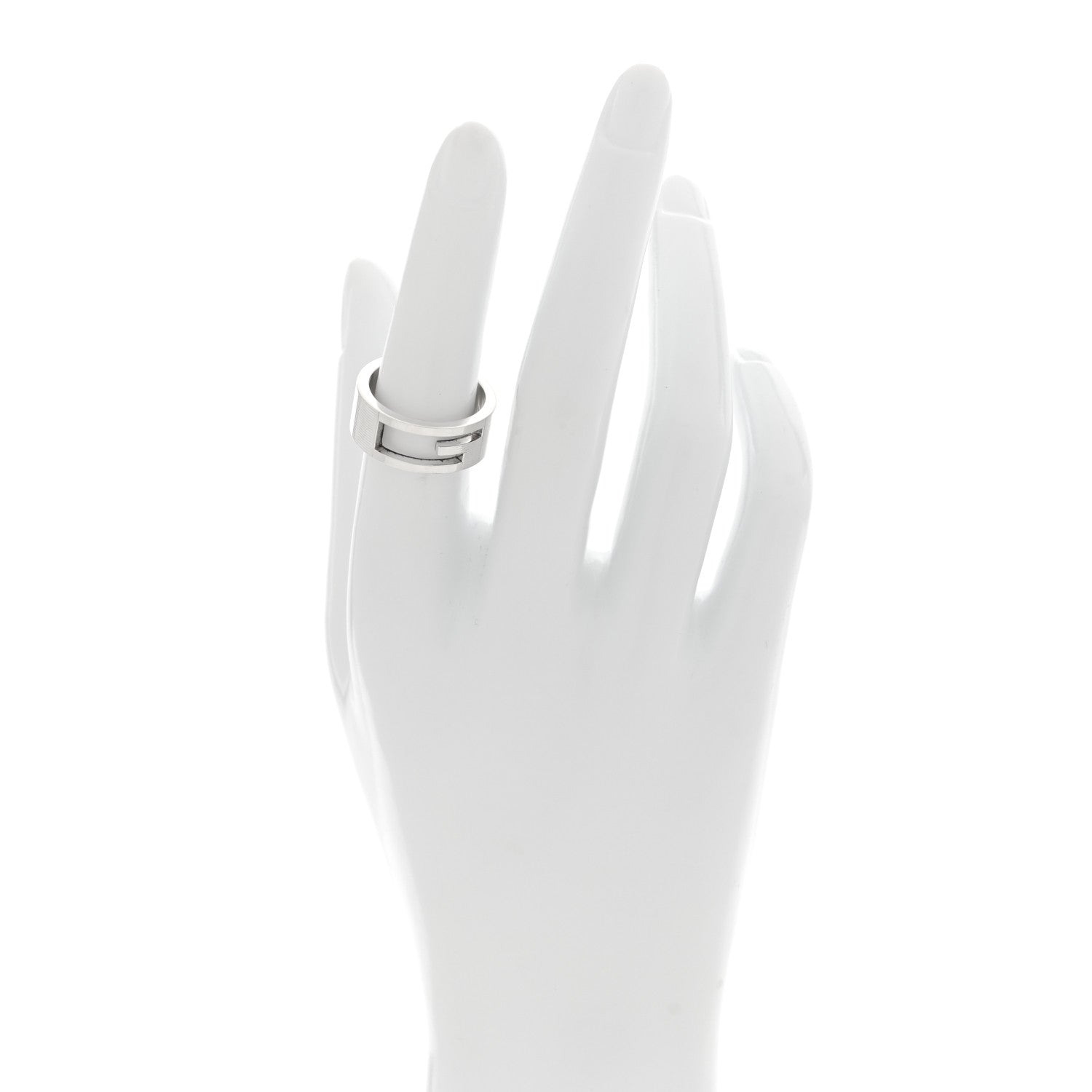 Sterling Silver G Cutout Ring 54 6.75