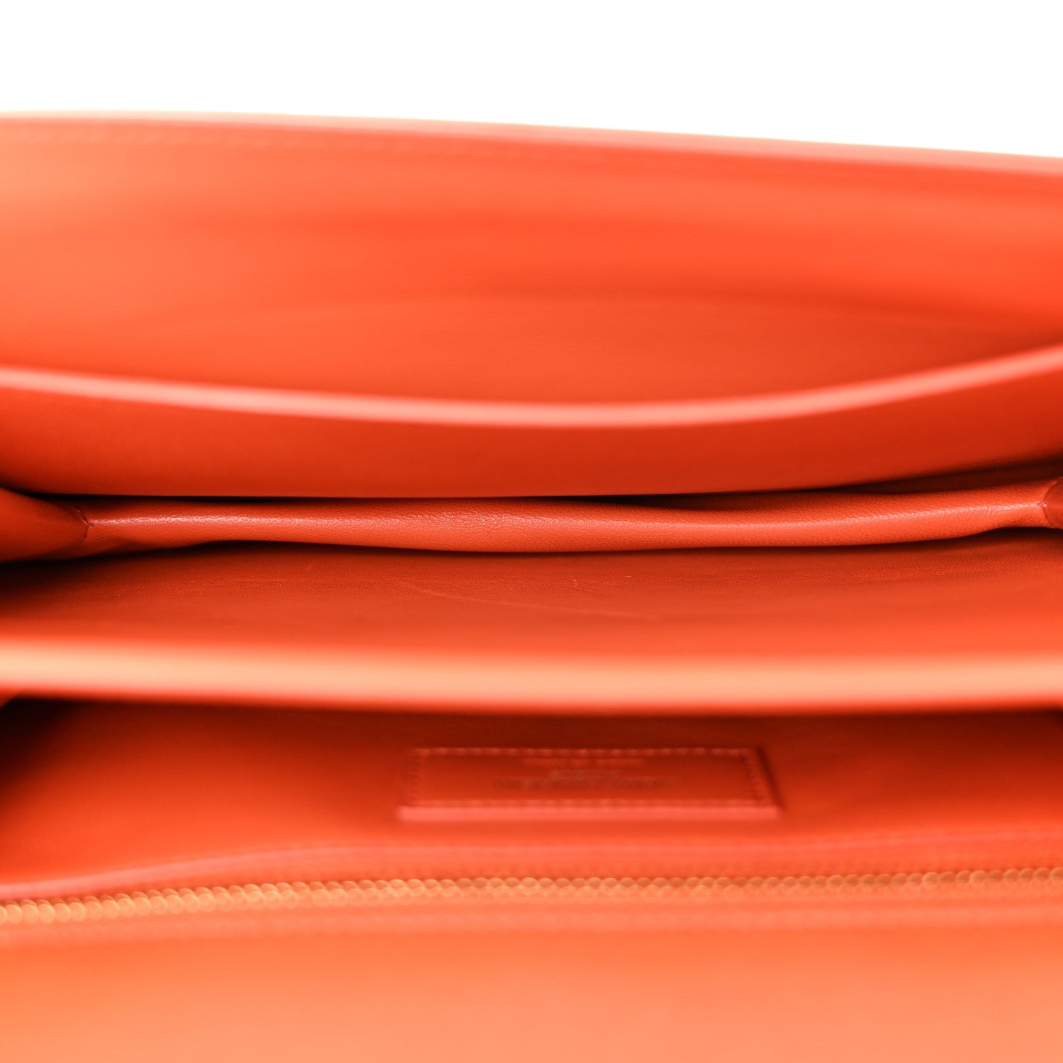 Lambskin Carre Quilted Le Maillon Satchel Orange
