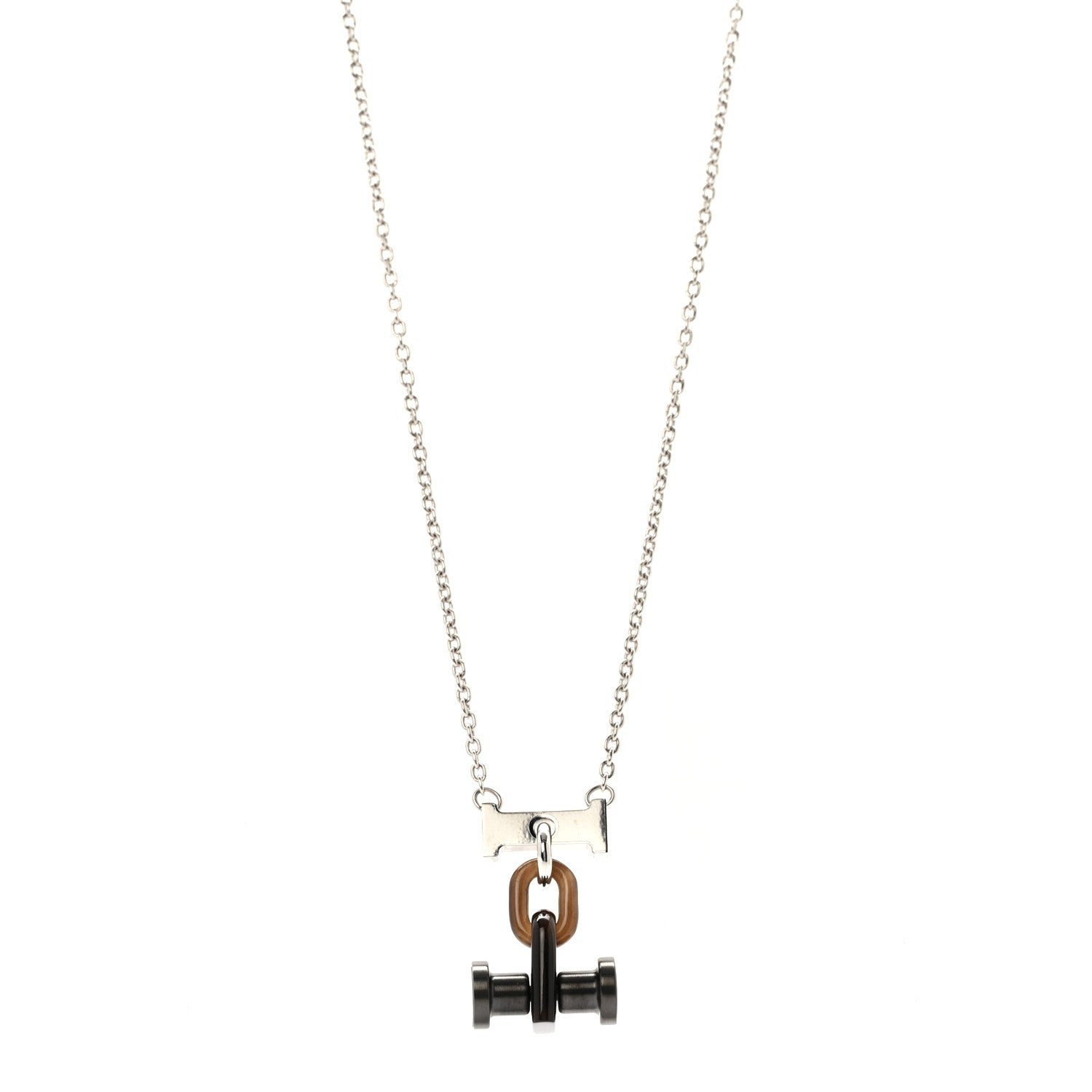 Palladium Buffalo Horn Mobile Necklace