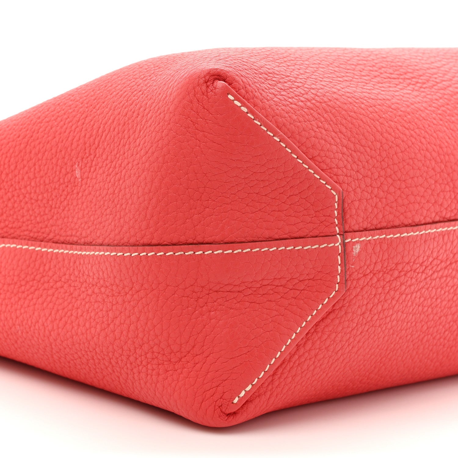 Taurillon Clemence Double Sens 36 Reversible Tote Rubis Bougainvillea