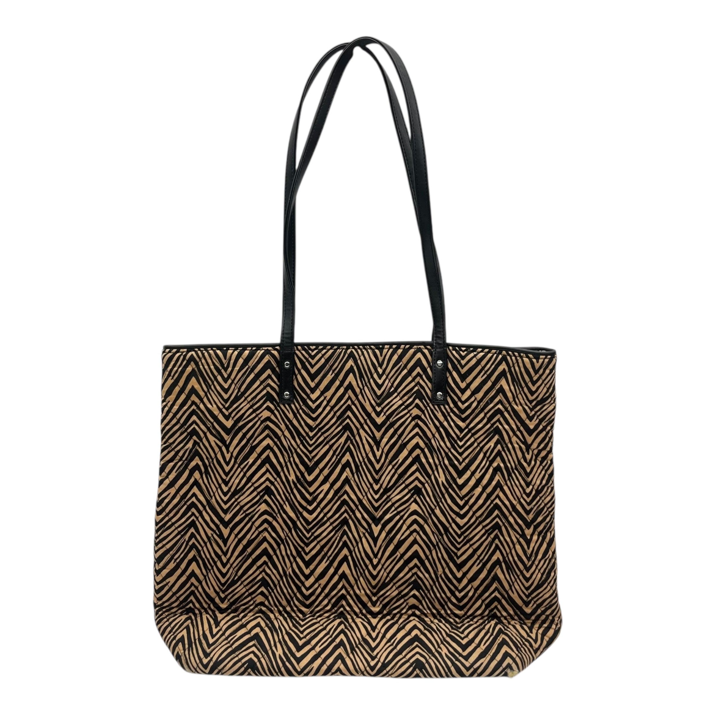 Handbag By Vera Bradley In Black & Brown, Size:Medium