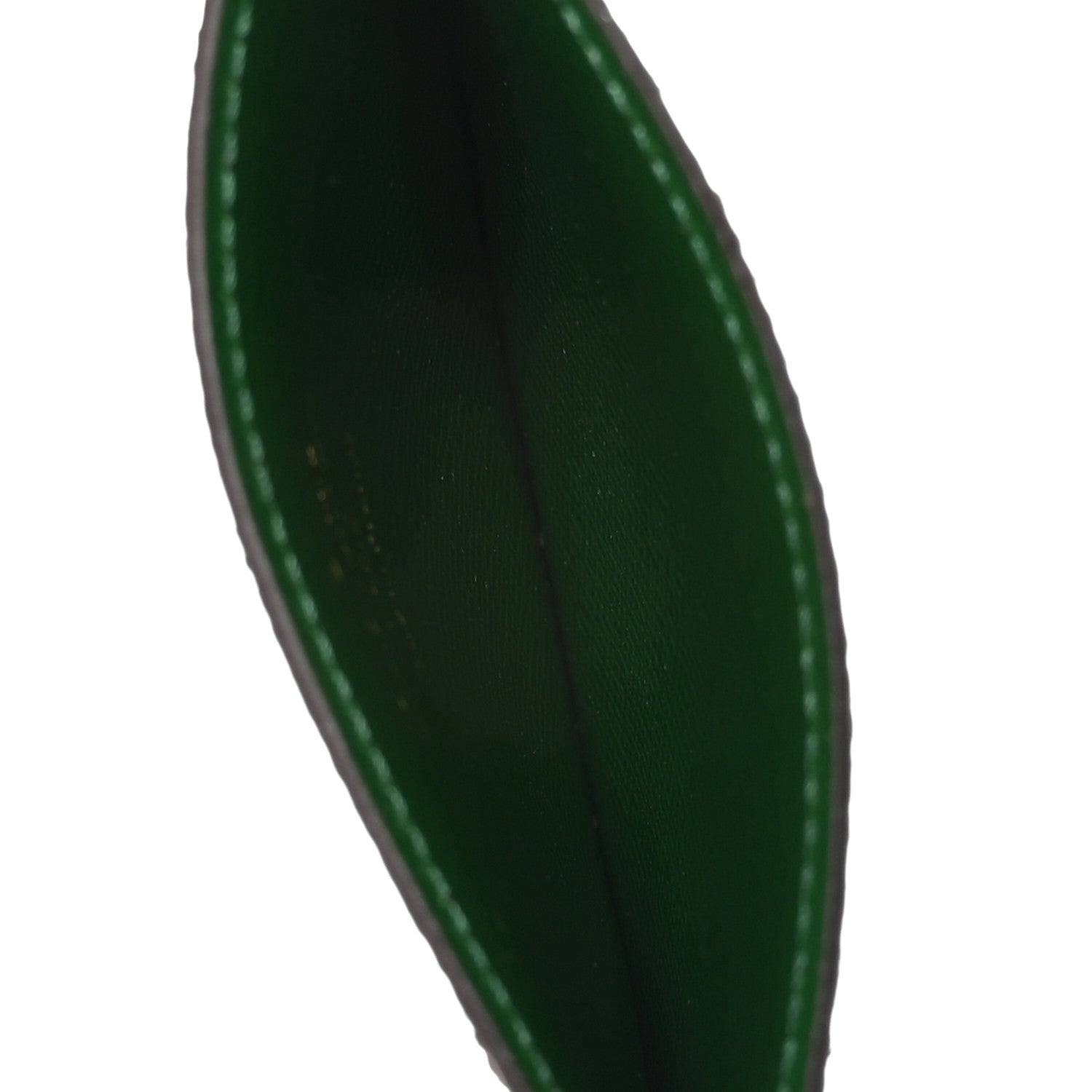 Monogram Calfskin Simple Card Holder Blue Green
