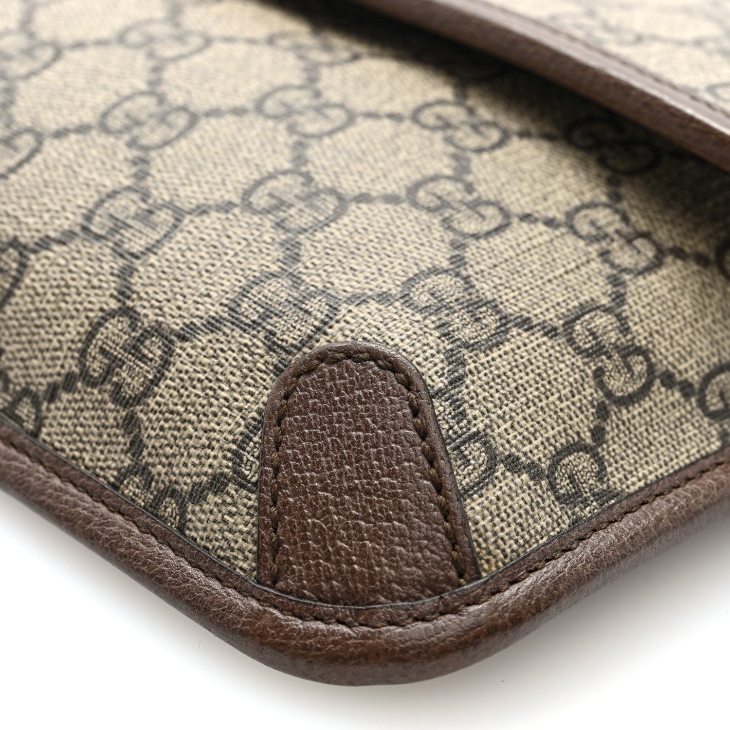 GG Supreme Monogram Neo Vintage Web Belt Bag Brown