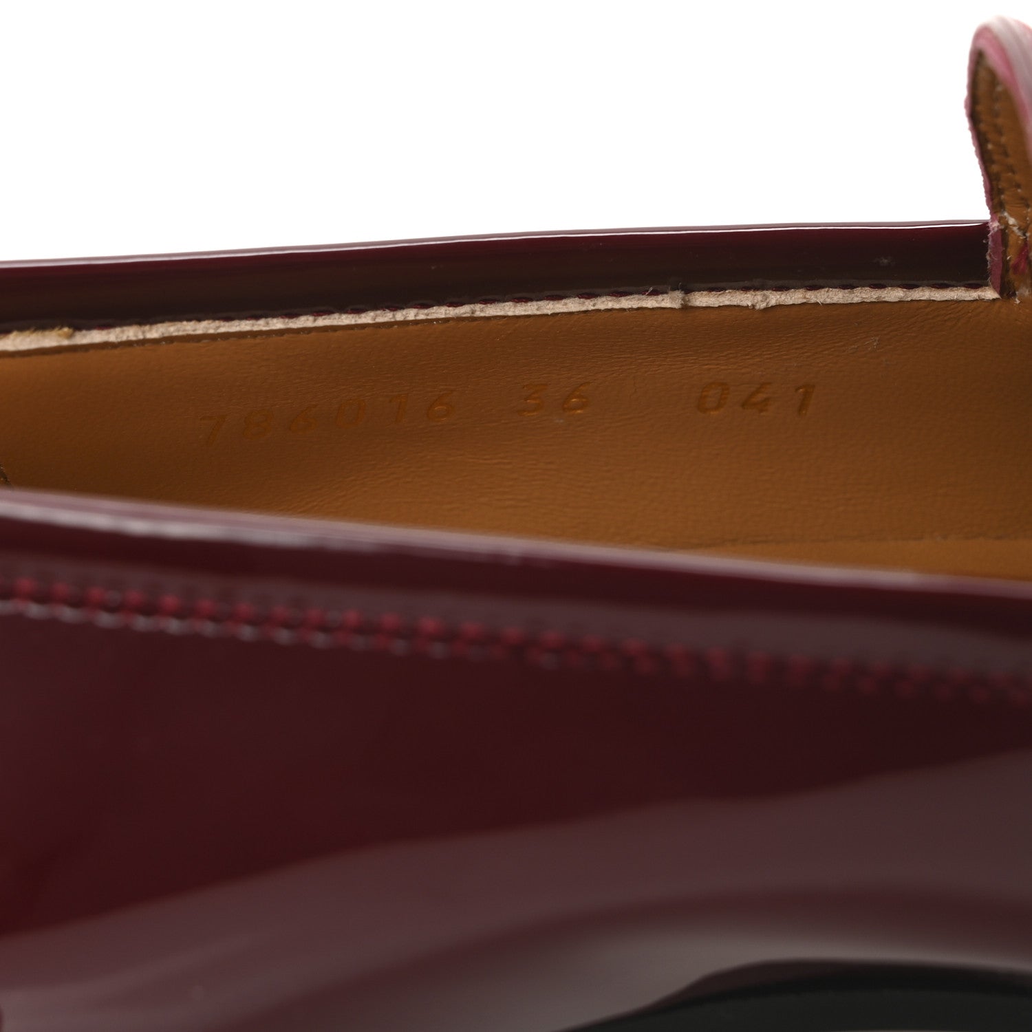 Vitello Vernice Soft Nappa Womens Jordaan Loafers 36 Rosso Ancora
