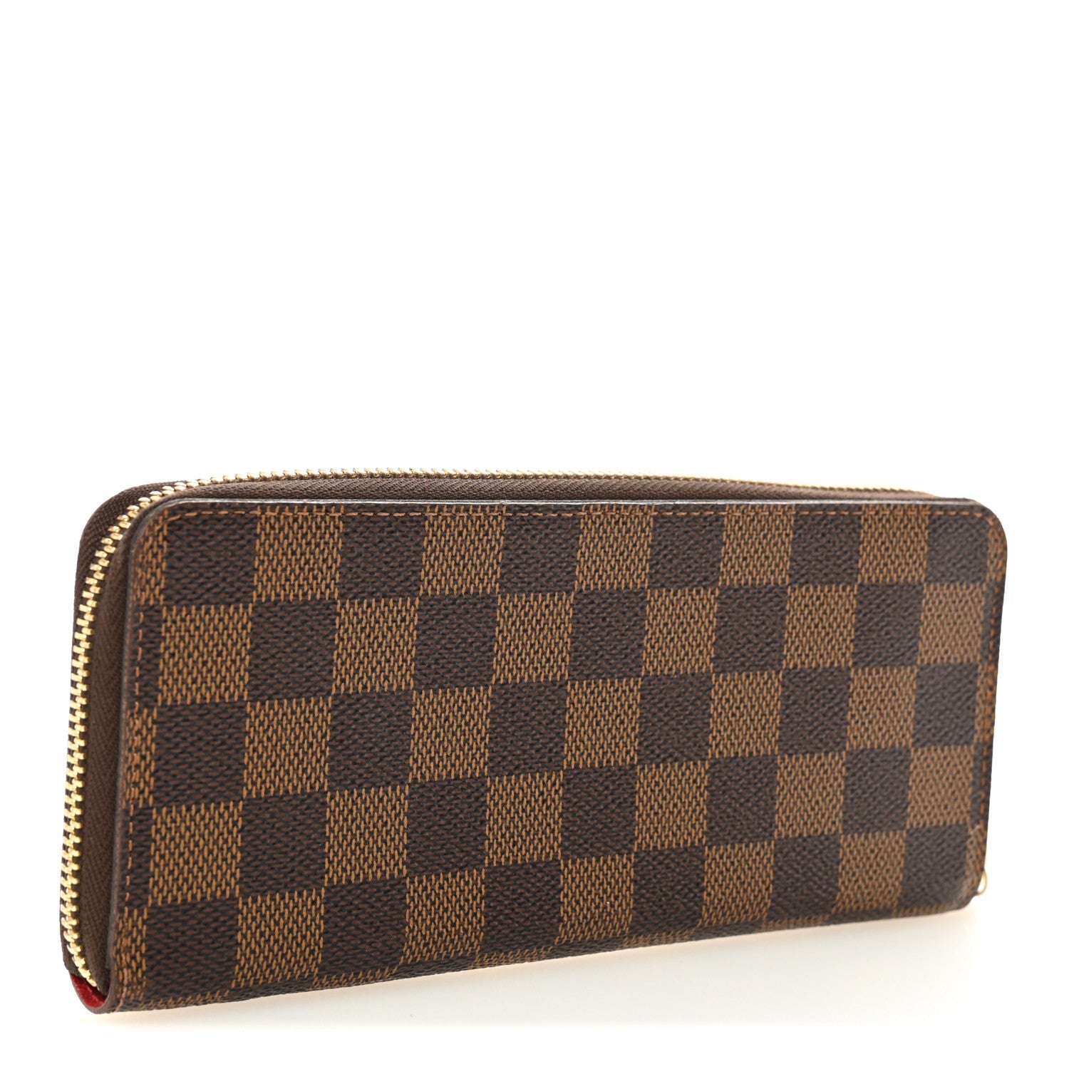 Damier Ebene Clemence Wallet Cherry