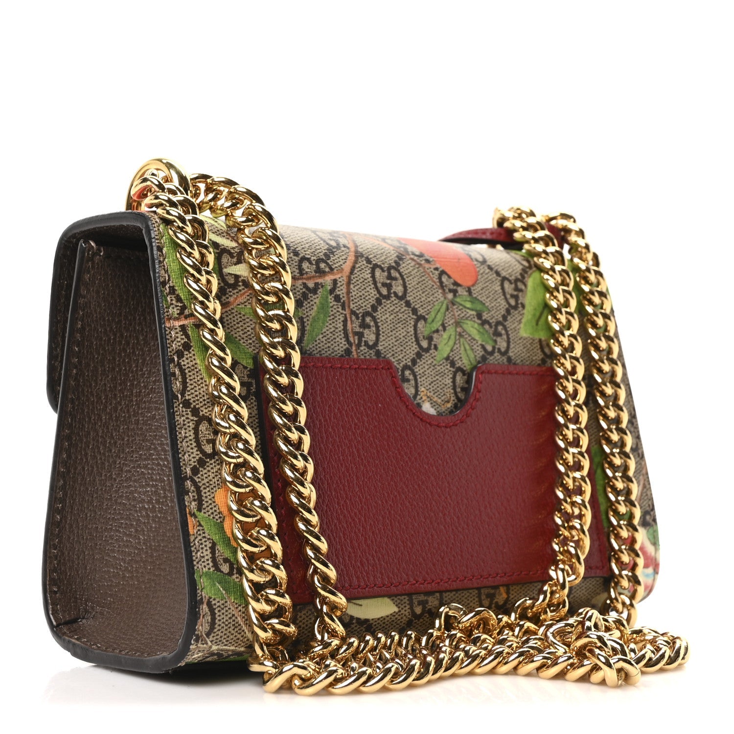 GG Supreme Monogram Tian Small Padlock Shoulder Bag Beige Multicolor New Acero