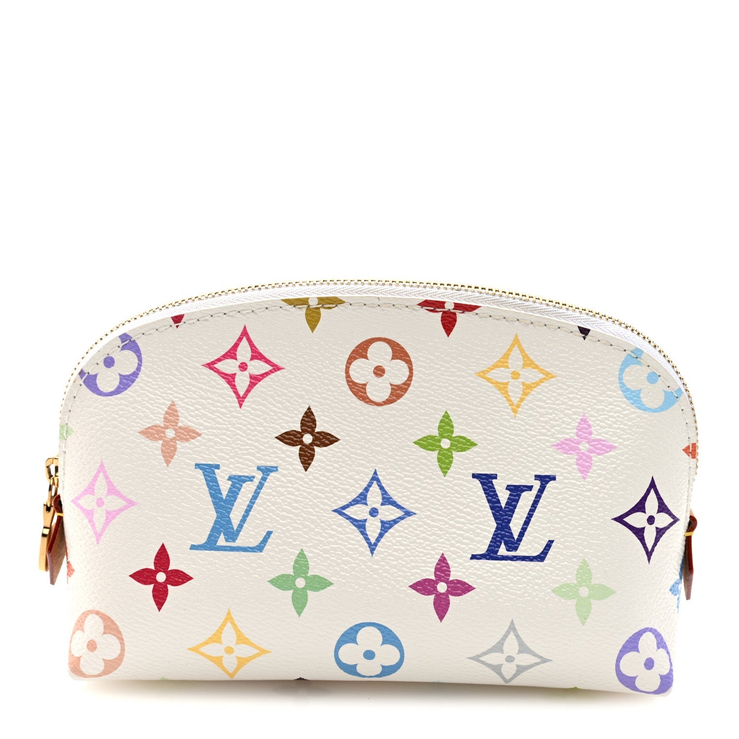 LV x TM Monogram Multicolor Cosmetic Pouch PM White