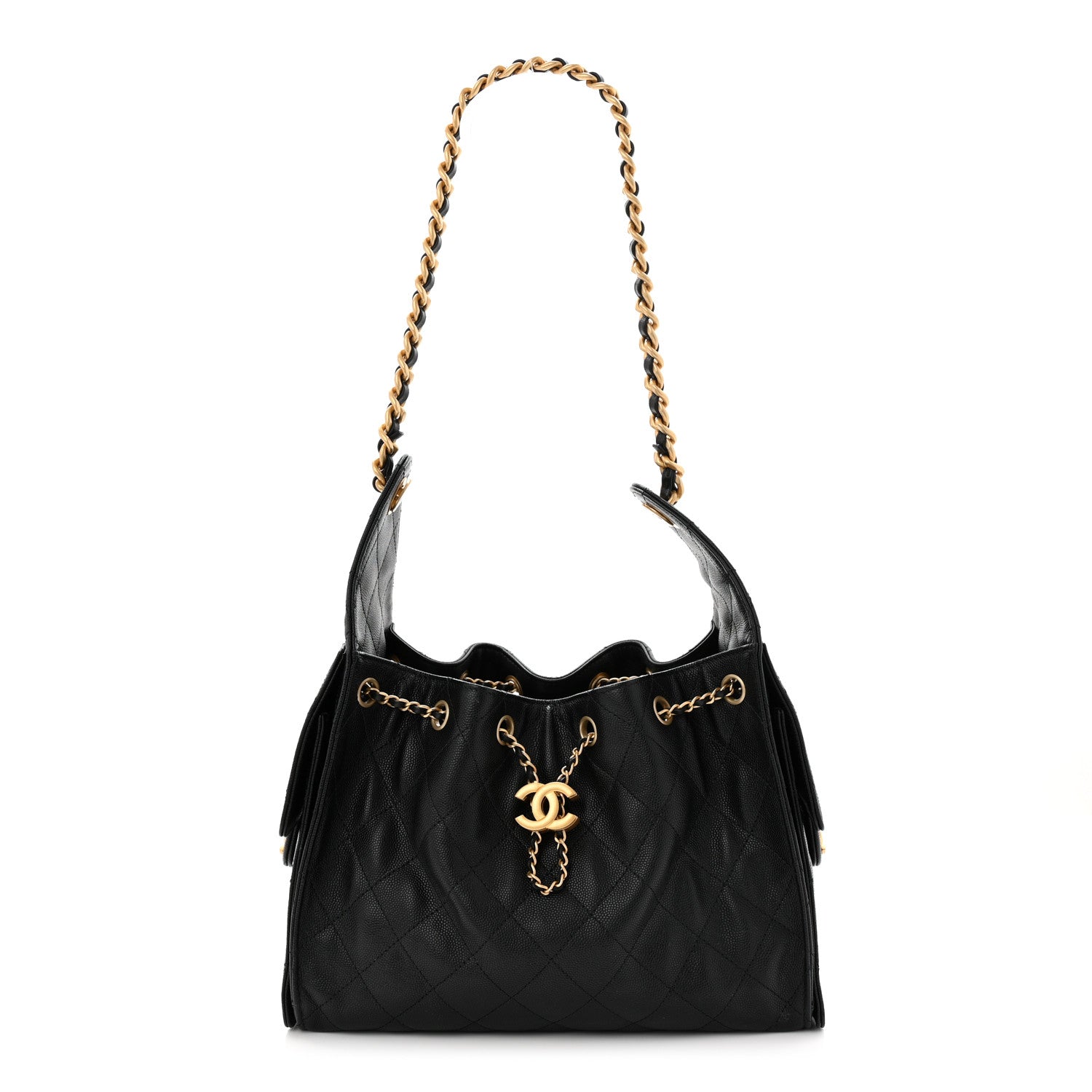Caviar Quilted Small Chanel 25 Handbag Black