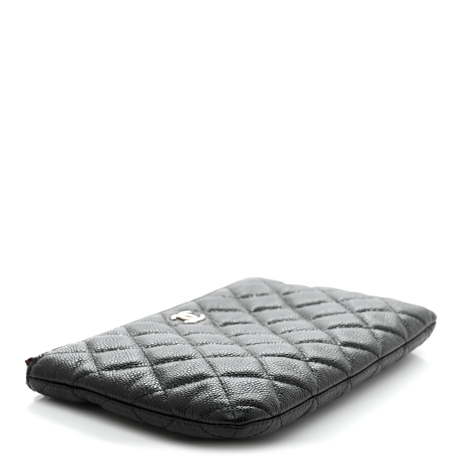 Caviar Quilted Cosmetic Case Black