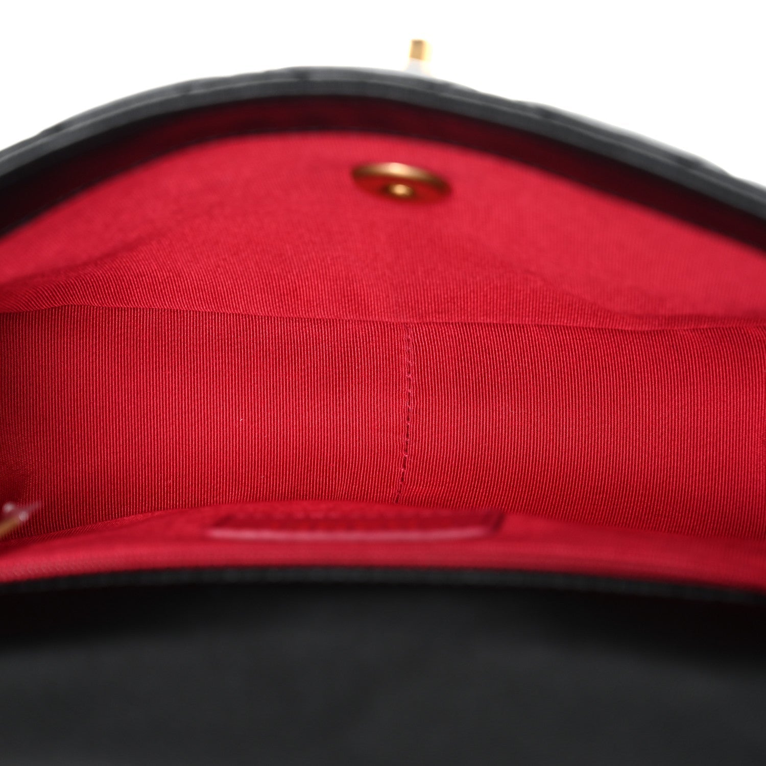 Shiny Lambskin Quilted Mini Flap Black