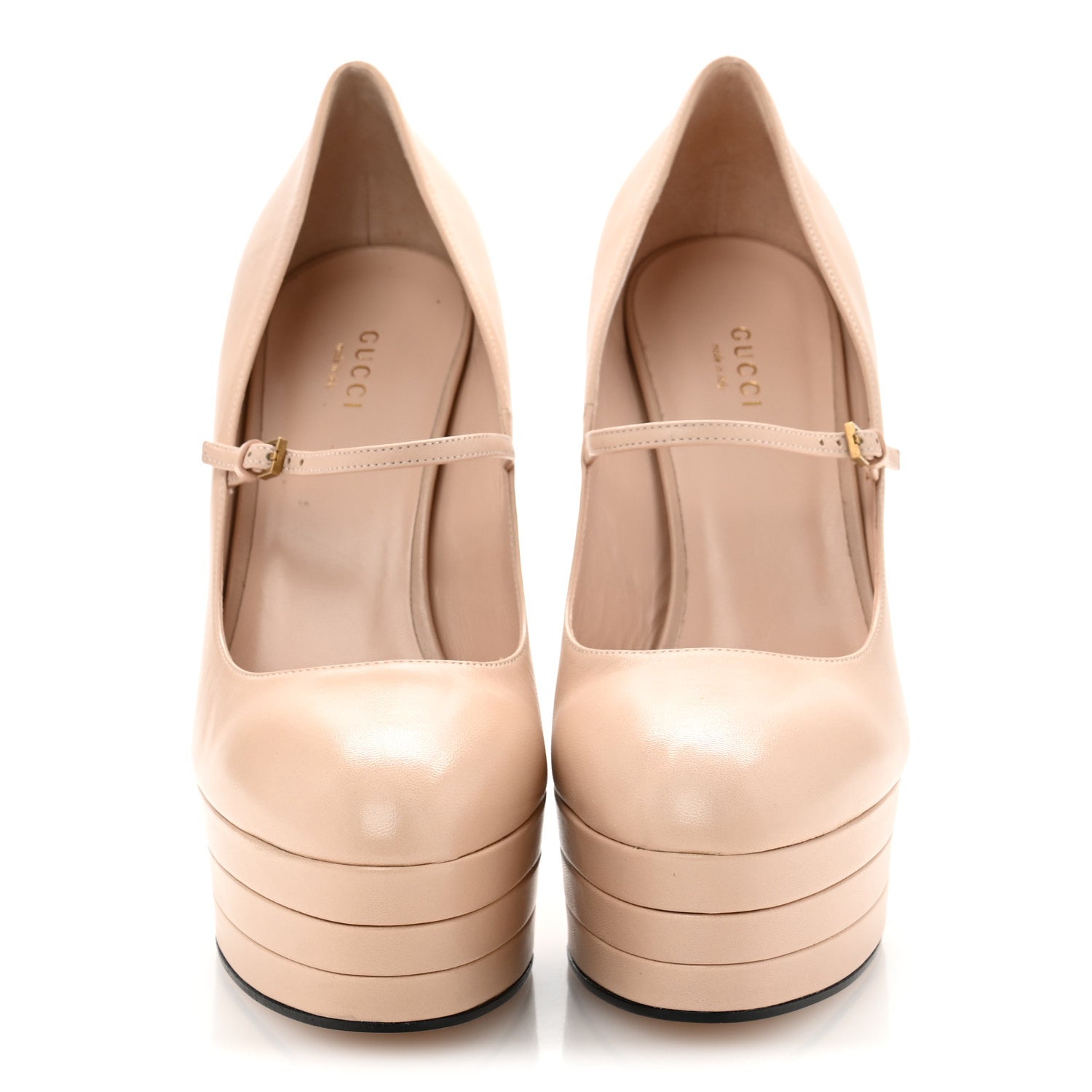 Malaga Kid Mary Jane Angel Platform High Heel Pumps 40.5 Skin Rose