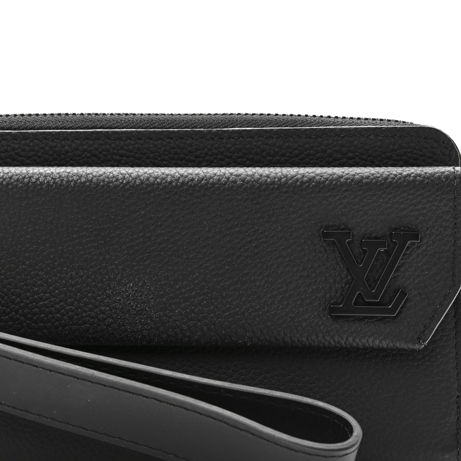 Grained Calfskin Aerogram Long Wallet Black