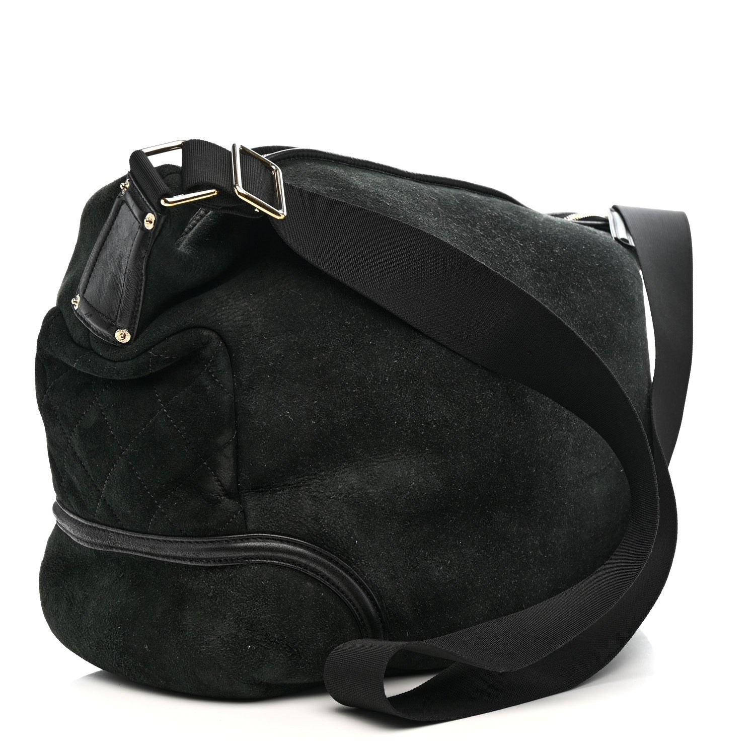 Suede Sparkling Winter Messenger Black
