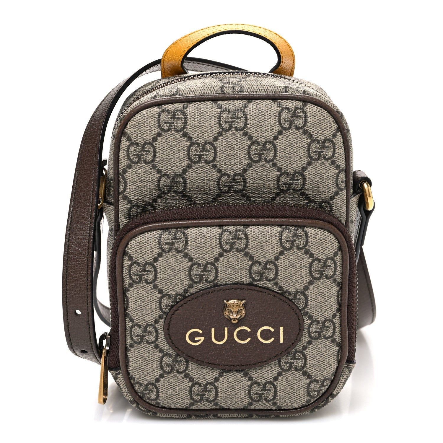 GG Supreme Monogram Mini Neo Vintage Double Zip Messenger Bag Beige New Acero Crop